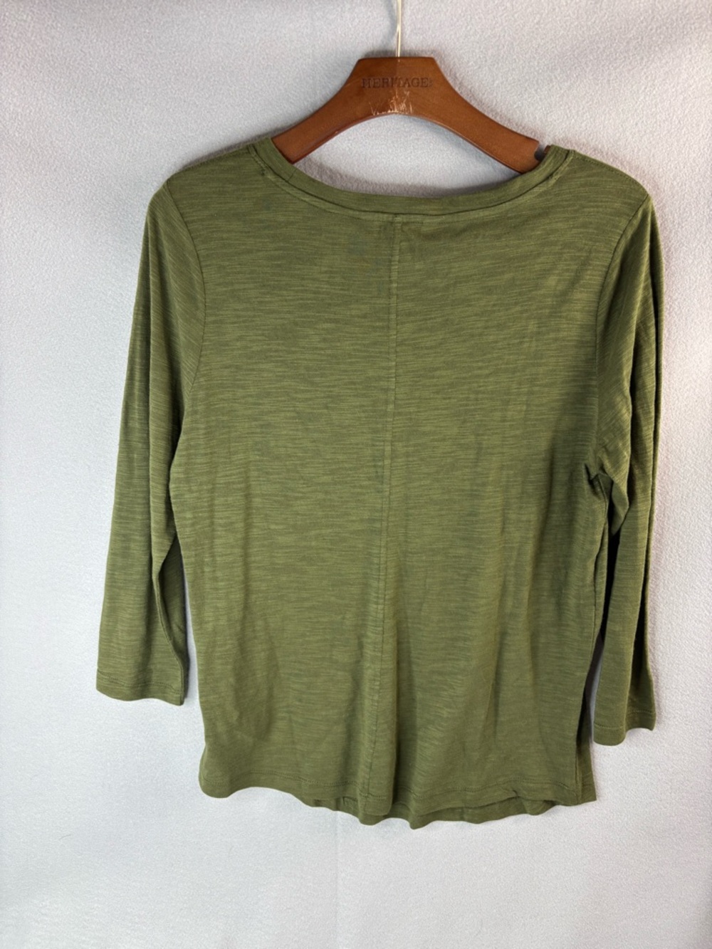 Liverpool L Smokey Olive Green Scoop Neck Long Sleeve Top - Picture 3 of 6